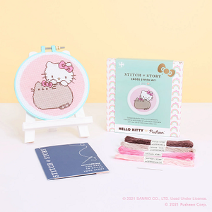 Hello Kitty Pusheen Cross Stitch Kit set.png